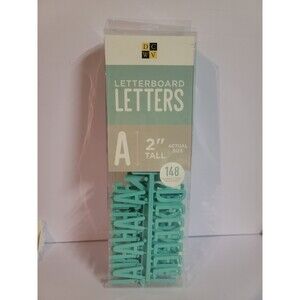 American Crafts DCWV Letterboard Letters 2" Tall Teal, 148 Total